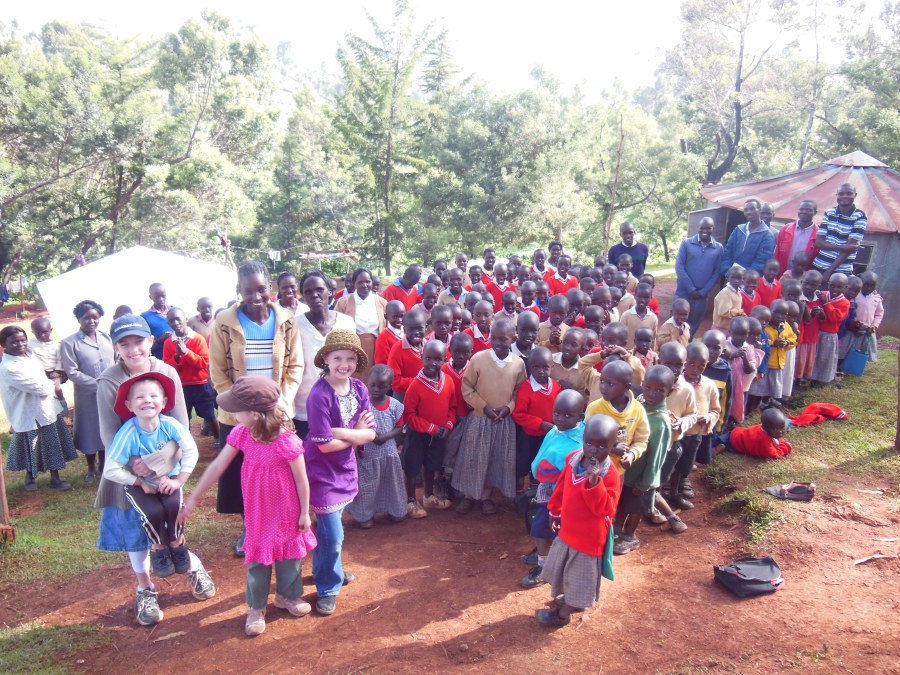 my kids at a school in Kenya (our field trip to a school)