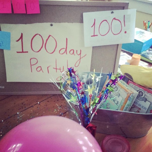 100 day party decor