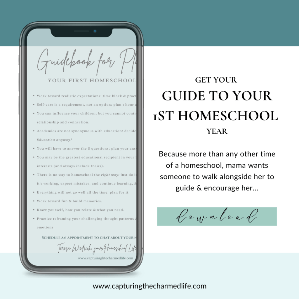 get your Guide to your 1st Homeschool Year
