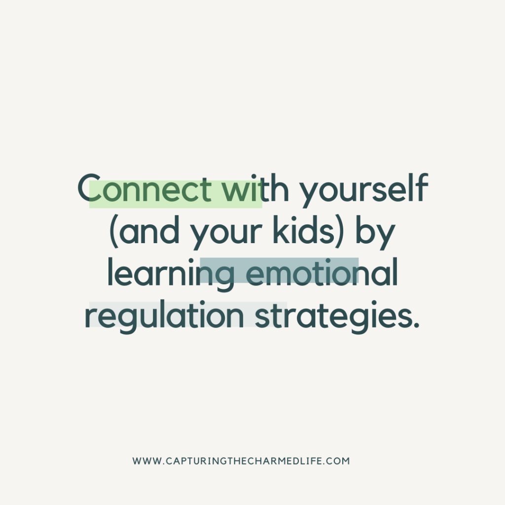 Connect with yourself (& your kids) by learning emotional regulation strategies.