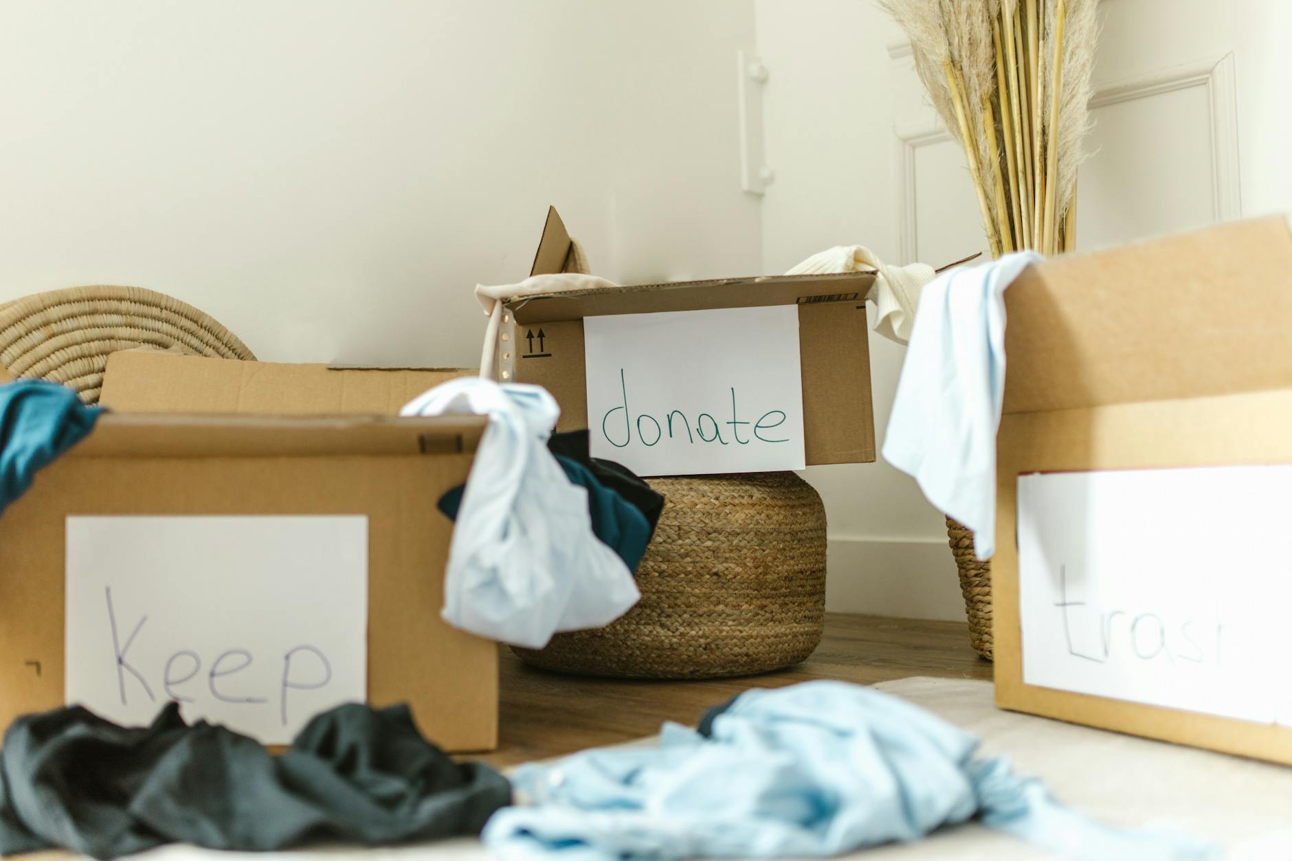 boxes on the floor