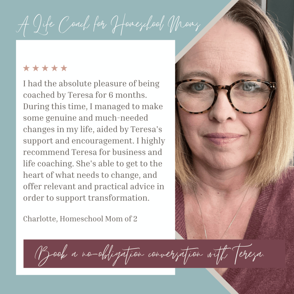 "I had the absolute pleasure of being coached by Teresa for 6 months. During this time, I managed to make some genuine much-need changes in my life, aided by Teresa's support and encouragement. I highly recommend Teresa for business and life coaching. She's able to get to the heart of what needs to change, and offer relevant and practical advice in order to support transformation."--Charlotte