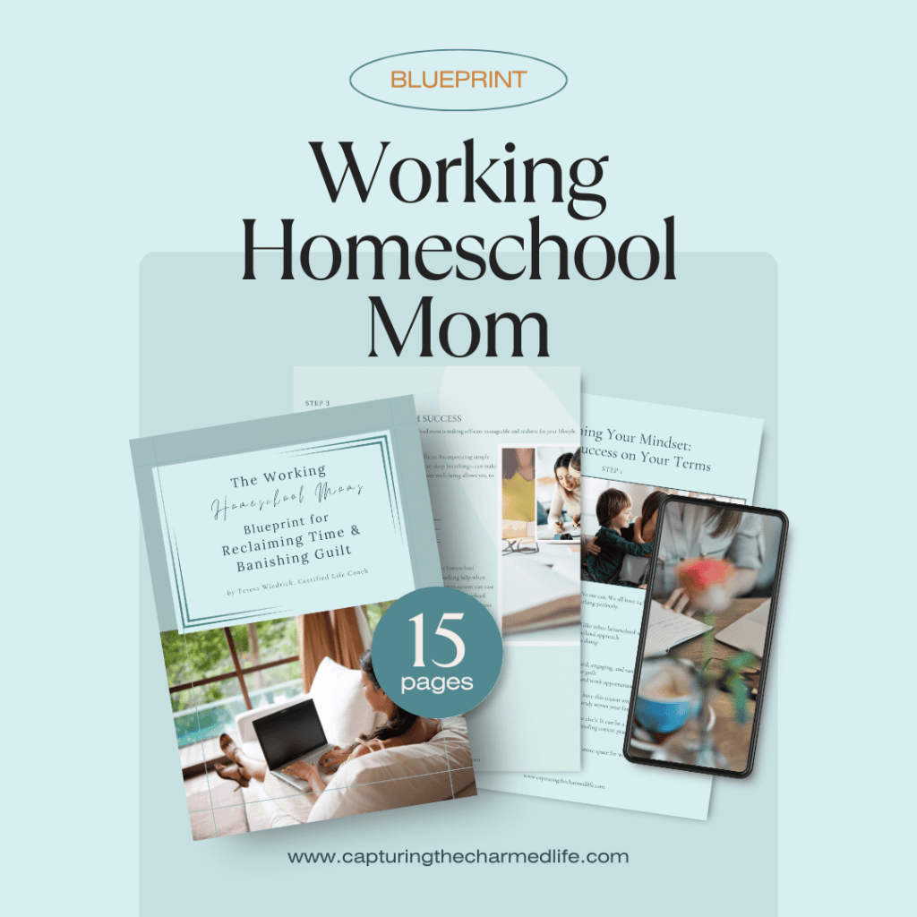 Working Homeschool Mom Blueprint for Homeschool Moms who want to Reclaim Time and Enable a Feeling of Balance