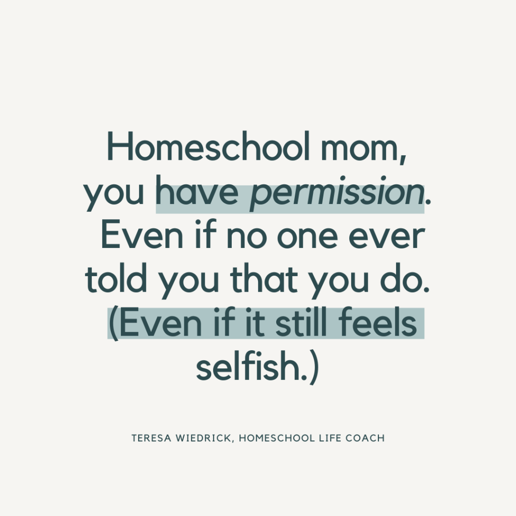 healing through the homeschool mom despite not being given permission to...