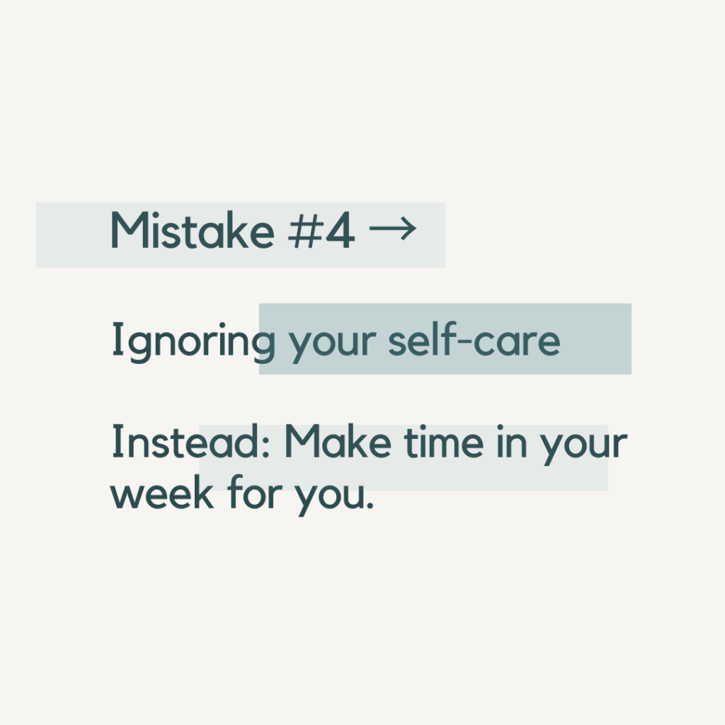 "mistake 4 ignoring self-care makes a stressful 1st homeschool year worse — make time for yourself"