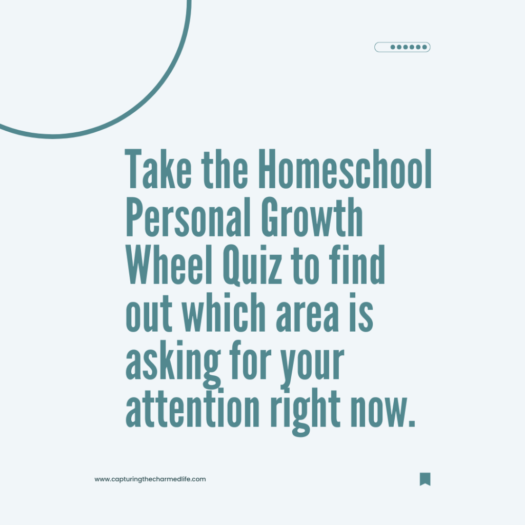 Take the Homeschool Overwhelm Quiz -- the Homeschool Personal Growth Wheel Quiz