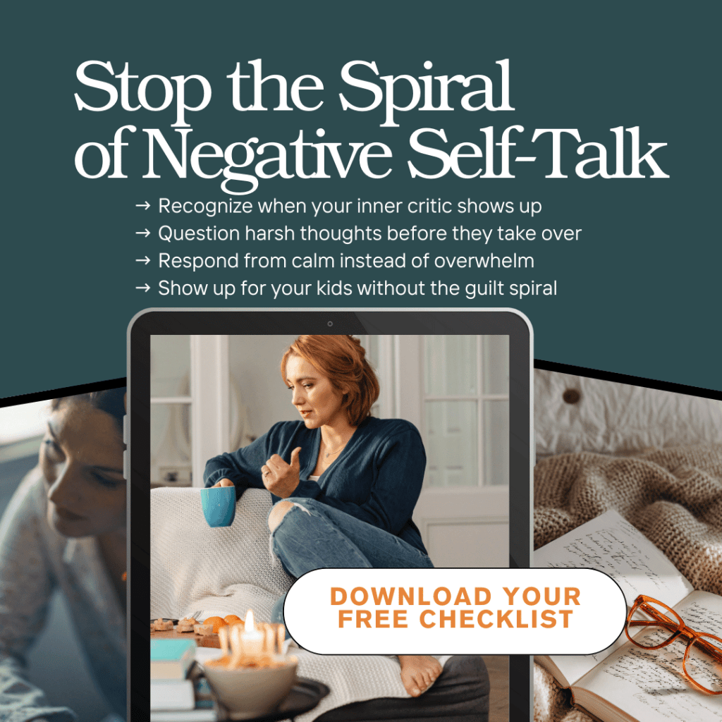 Thought Care Checklist - Free 4-step framework to recognize negative self-talk as a homeschool mom and interrupt harsh thoughts in the moment