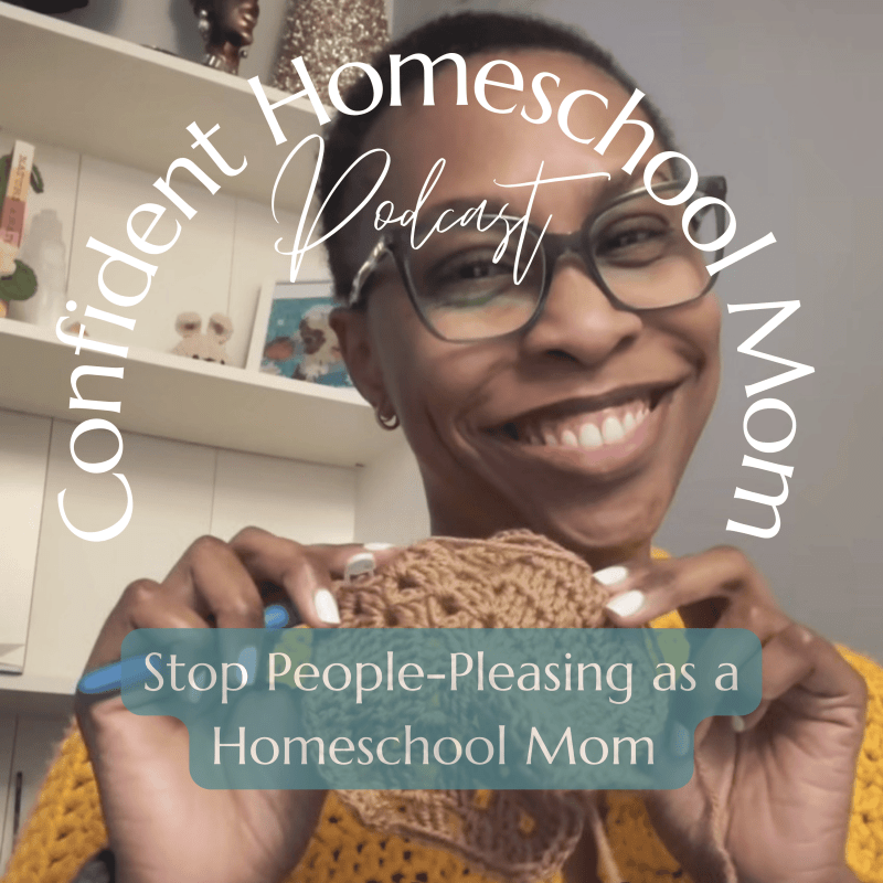 Latoya, homeschool mom and crochet business owner, working on a creative project