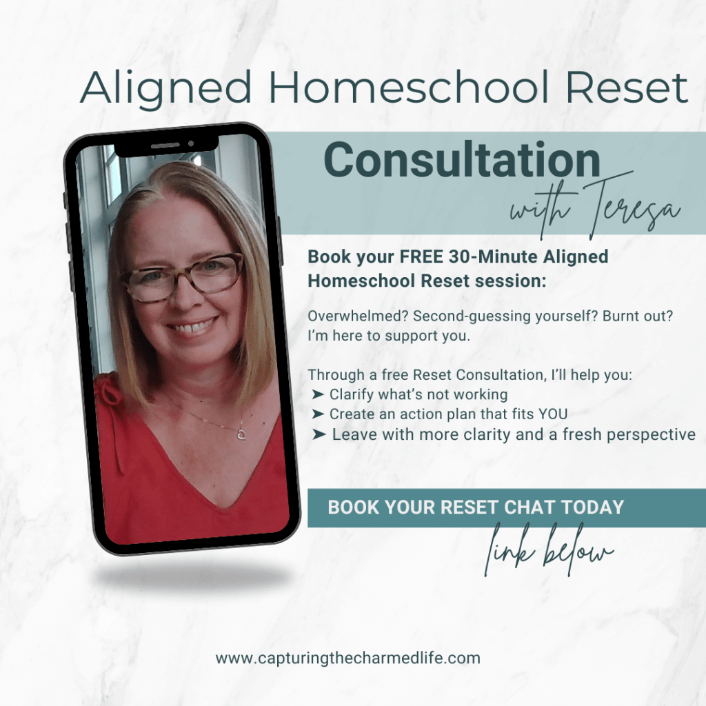 Book a free Aligned Homeschool Reset Session with Teresa