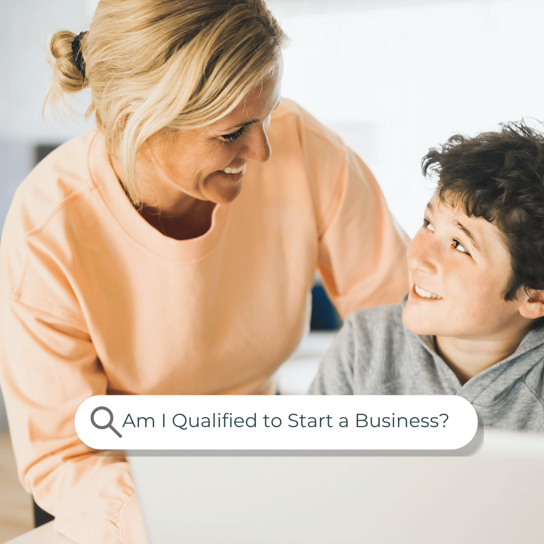 Homeschool mom teaching her son at the computer — building the leadership and business skills she doesn't yet know she has