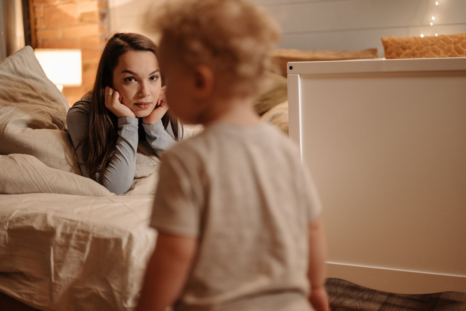 Homeschool mom anger: a mother looking at her child.